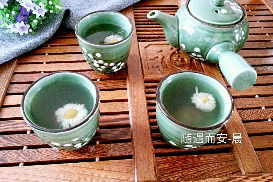 雪梨菊花茶