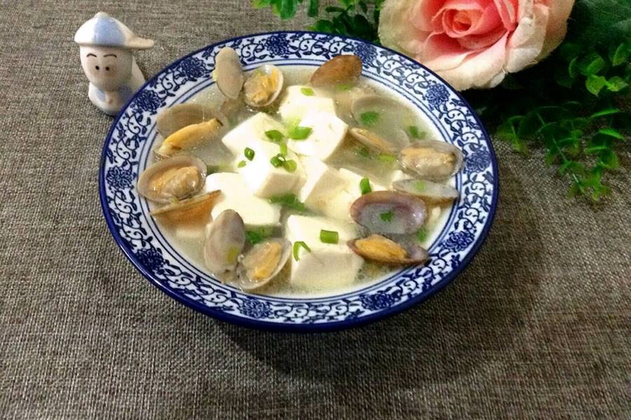 豆腐花蛤汤