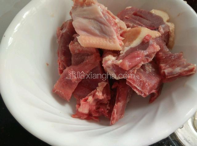 准备老母鸭肉适量（炖汤一般用老母鸭，汤比较好喝）