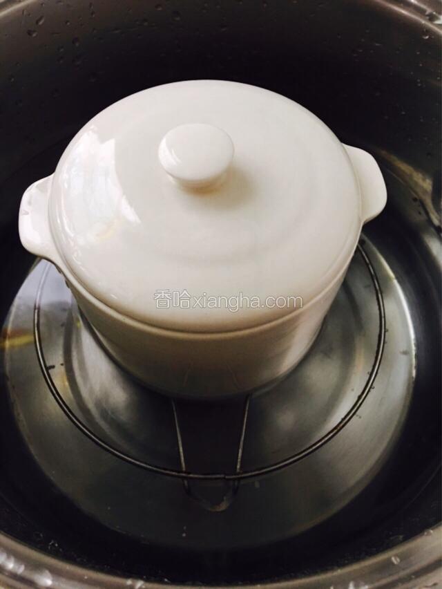 盖上盖子大火烧开转小火炖3个小时
