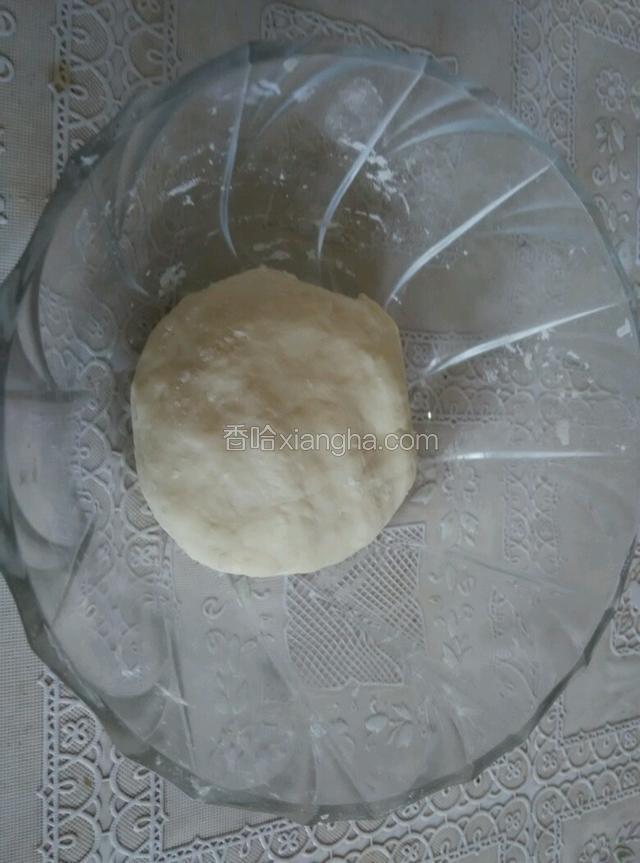 面粉加入30度左右的温水和成面团，醒发片刻