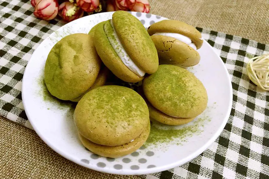 绿茶马卡龙