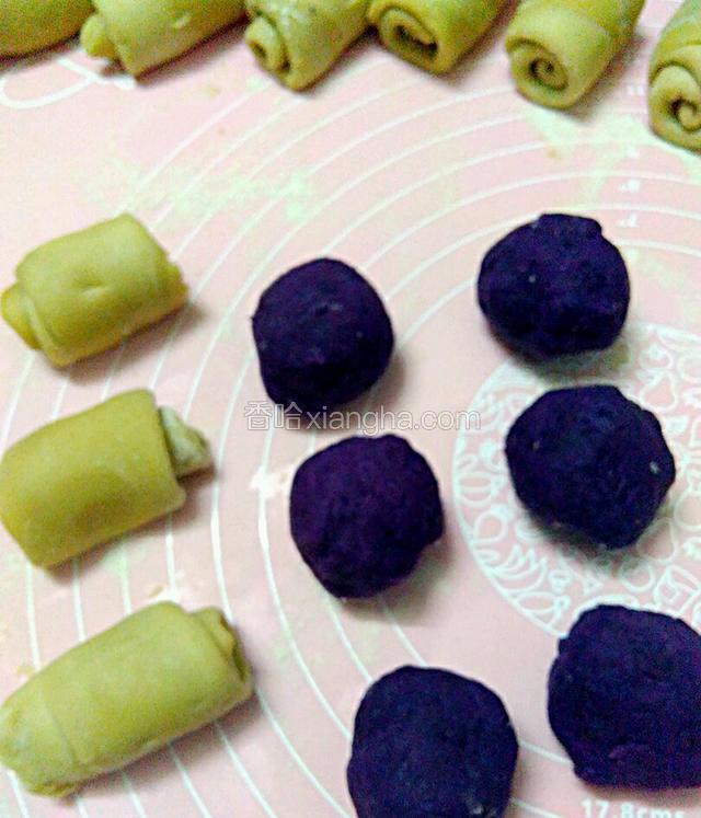 准备好紫薯馅