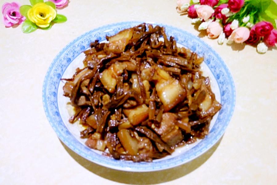 豆角干炖五花肉