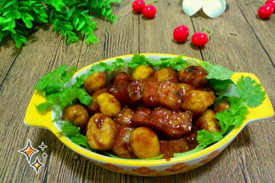 板栗红烧肉