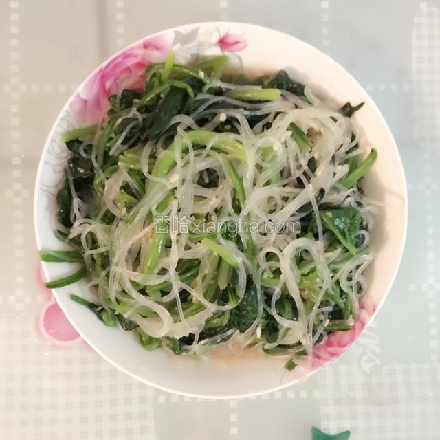 凉拌菠菜粉丝