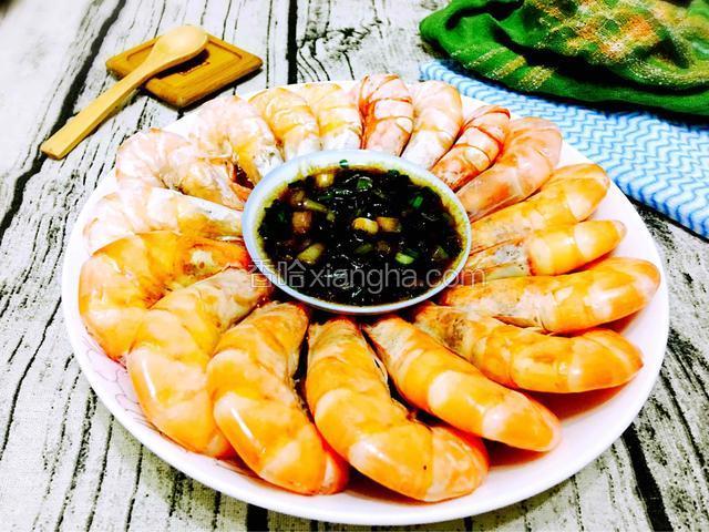 白灼双色大海虾