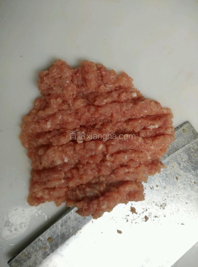 洗干净的瘦肉，剁成肉末