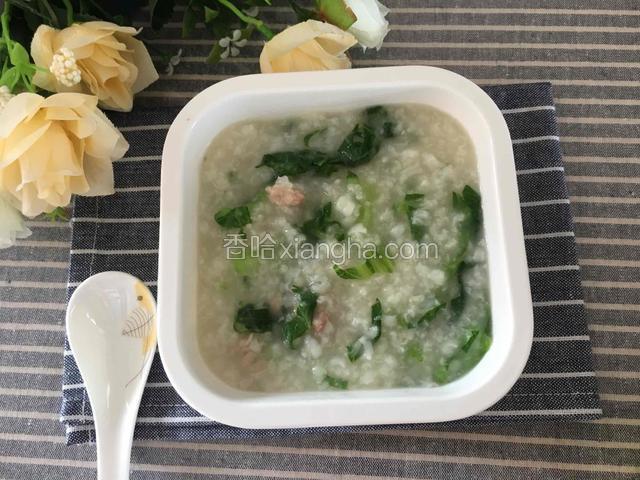 芥菜肉片粥