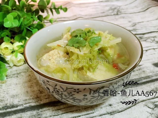 白菜土豆冻豆腐汤