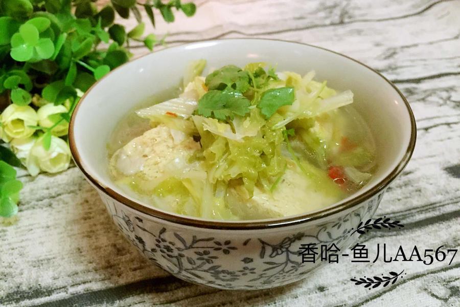 白菜土豆冻豆腐汤