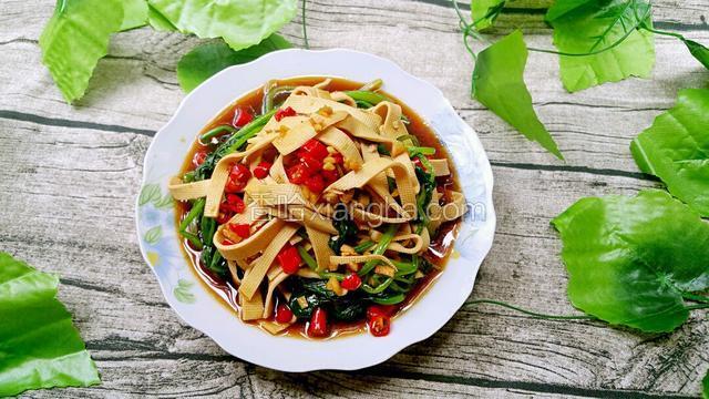 千张拌菠菜 