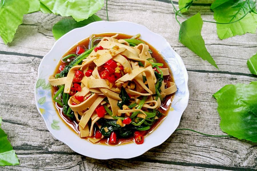 千张拌菠菜 