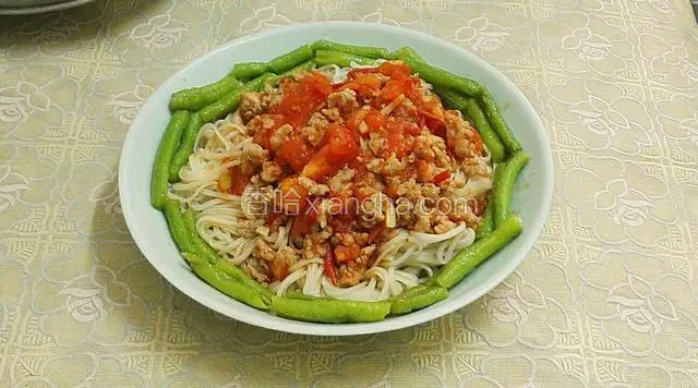 番茄肉碎拌面