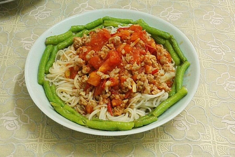 番茄肉碎拌面