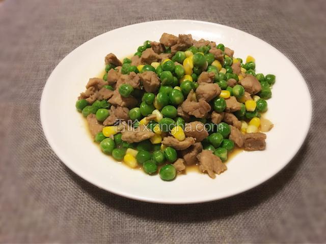 豌豆玉米炒肉丁