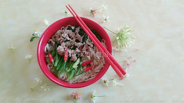 自制瘦肉青菜汤面