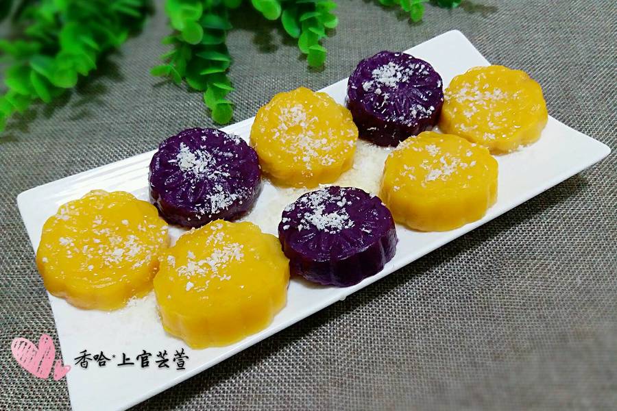 椰香双色薯饼