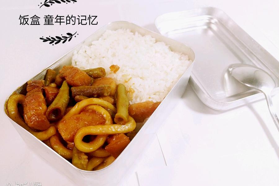 大食堂盒饭  红烧肉米饭一份