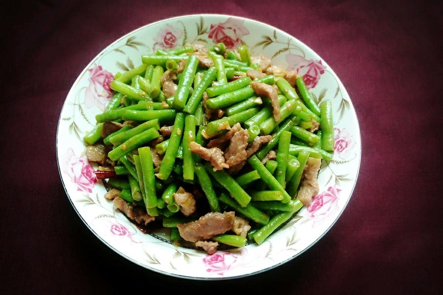 肉炒豇豆