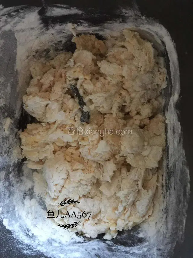 除黄油、酵母外的所有材料放入面包机内，先放液体材料，然后才是其他材料。用筷子或刮刀把材料搅拌一下，静置30分钟。