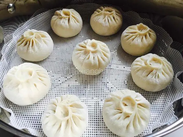 把所有的包子都放在蒸笼里，笼屉里铺上笼布。盖上盖子醒发半个小时，如果冬天冷就时间长点。