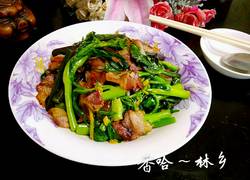 腊肉炒菜苔