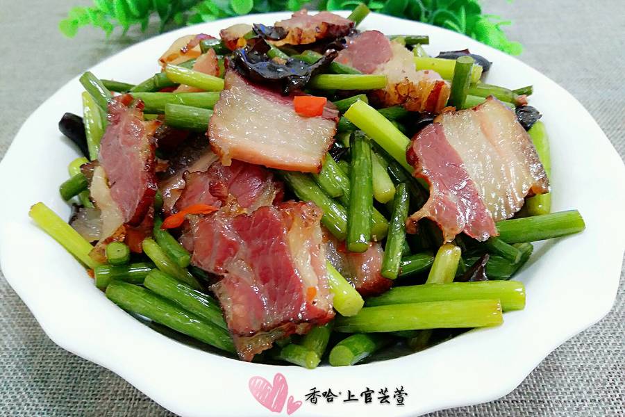 蒜苔炒腊肉