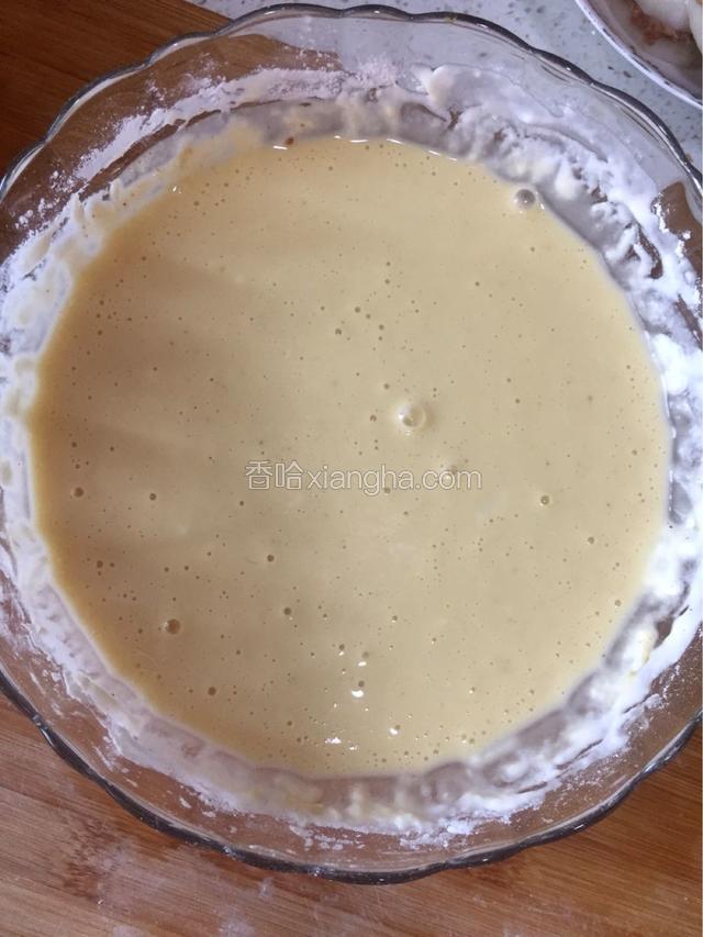 简单面糊完成备用