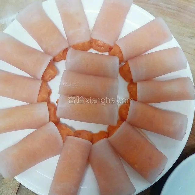 摆放盘中
