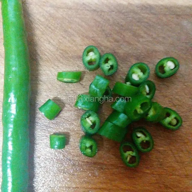青椒切段