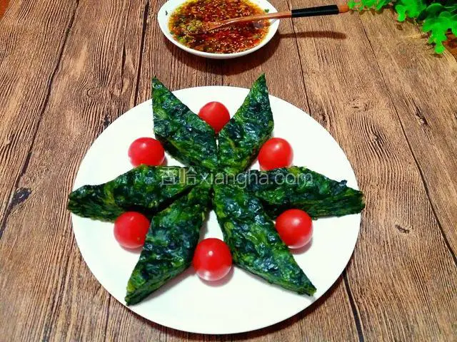切菱形块摆盘
