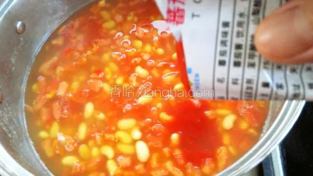 放入番茄酱