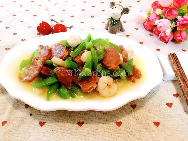 腊肠虾仁炒青椒