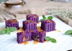 蜜豆桂花紫薯糕