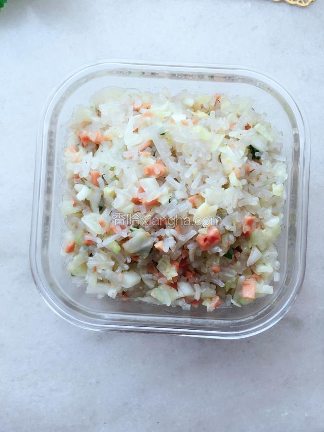 盛出一半。