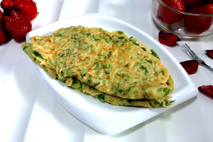 柳芽鸡蛋煎饼