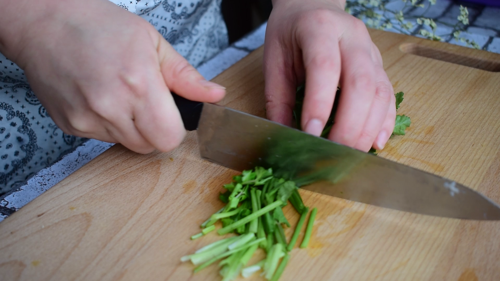 切香菜段