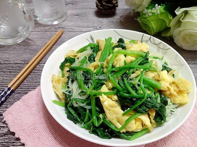 菠菜粉丝炒鸡蛋