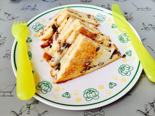 芝士红豆吐司三明治