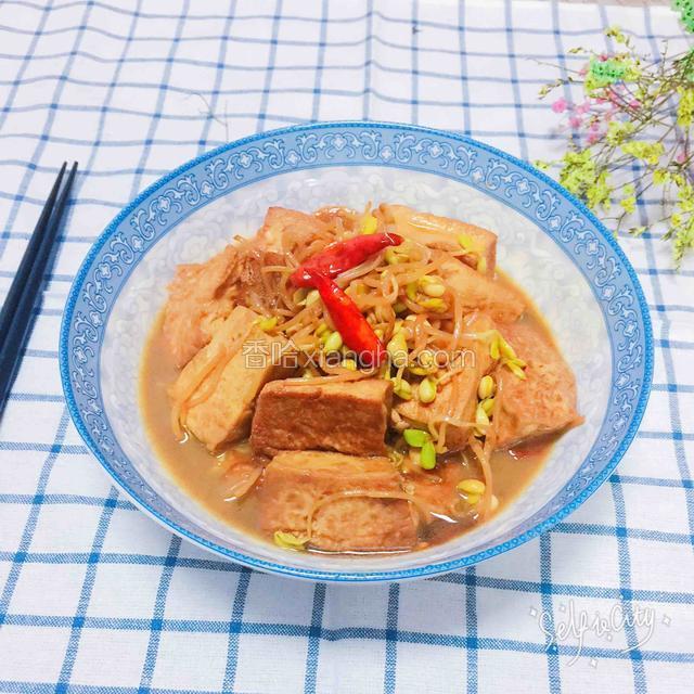 豆芽红烧豆腐