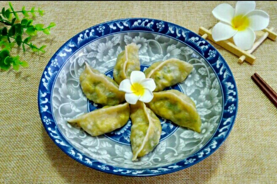 韭菜海米鸡蛋蒸饺