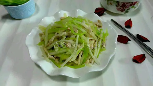 青笋凉薯炒肉丝