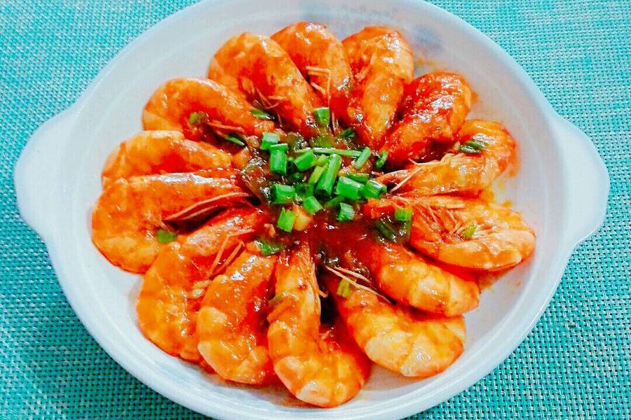 番茄酱焖对虾