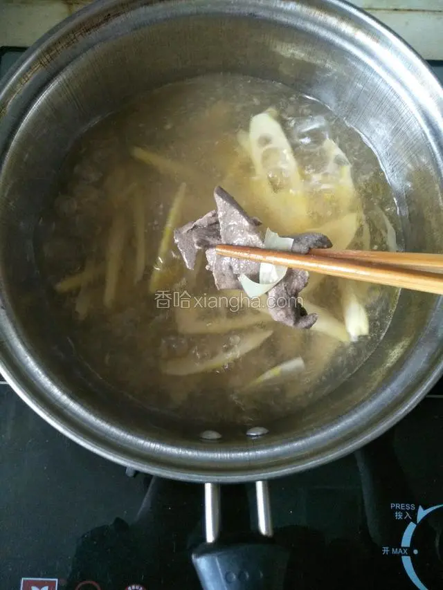 再倒入猪肝