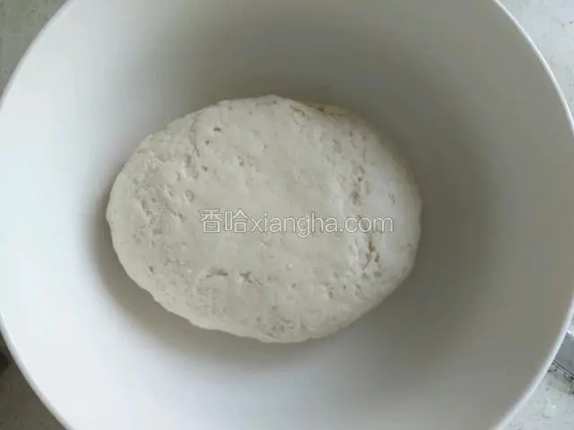 用手揉成面团盖上保鲜膜发酵
