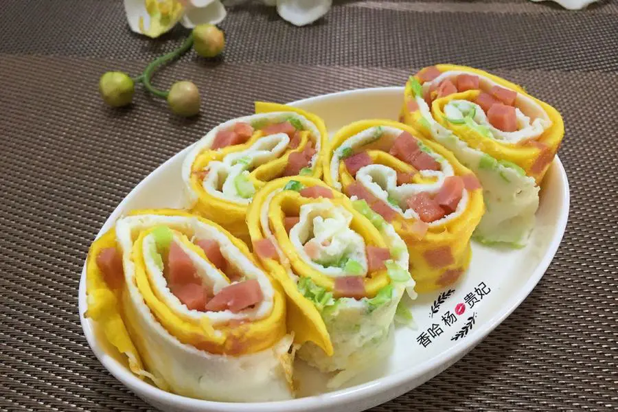 双色火腿蛋卷