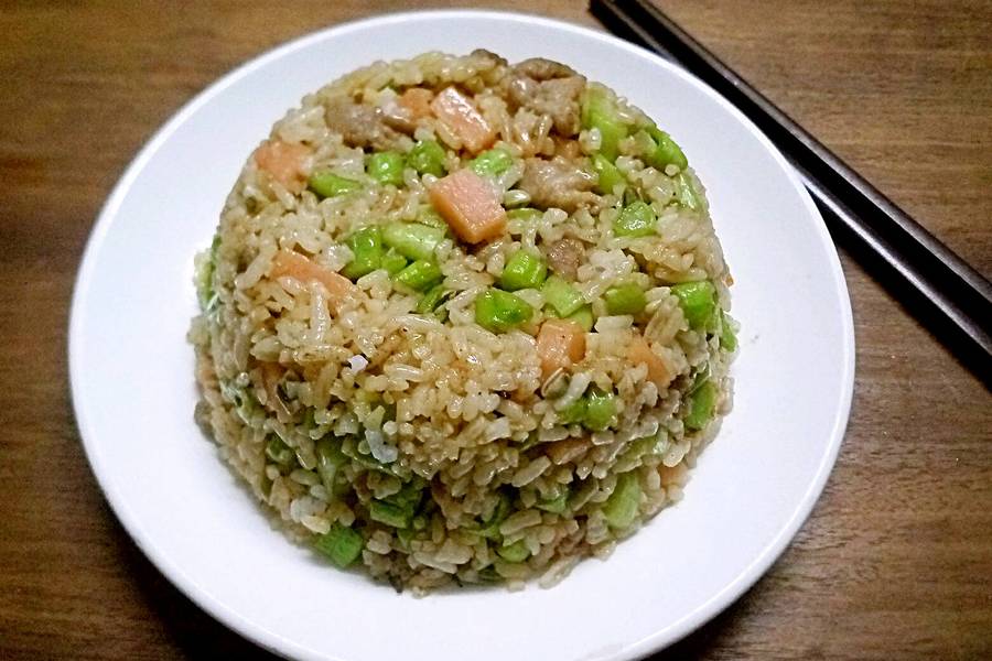 豆角火腿炒饭