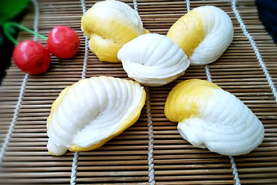 双色贝壳花卷