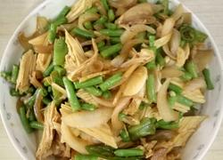 豆角腐竹炒肉片
